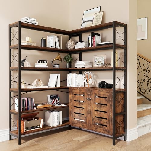 6 Shelf Corner Bookshelf
