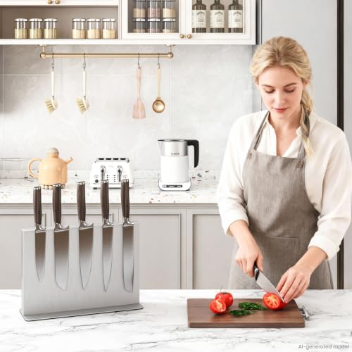 Stainless Steel Magnetic Knife Holder (11.6x8.2 inch Silver)