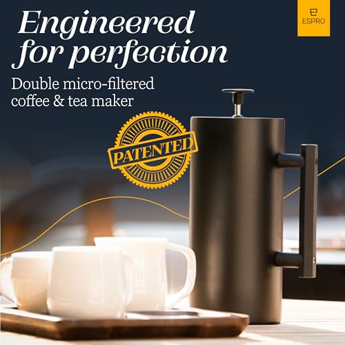P6 32 Ounces French Press Coffee Maker (32 oz / Matte Black)