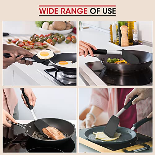 2 Piece Silicone Spatula Turner Set for Everyday Cooking (2 Pack)