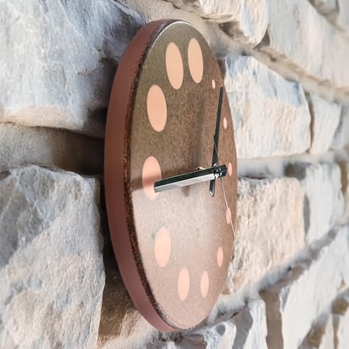 Handmade Pure Copper Wall Clock for Home Decoration (Circles of Time / 17.7)