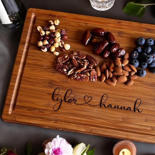 Handmade Personalized Bamboo Cutting Board (First Name Engraving)
