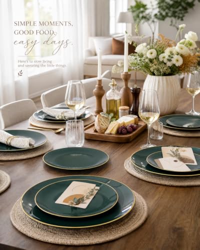 60PCS Green Plastic Plates (Green / 60 PCS)