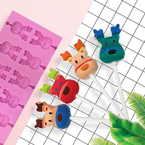 12 Capacity Silicone Deer Lollipop Mold Set (Deer)