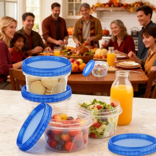 6 Pack Freezer Containers with Screw On Lids (12oz-6pack)