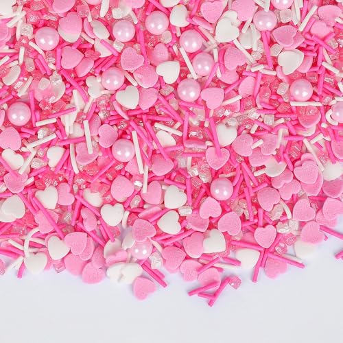 Edible Heart Pearls Sprinkles (Valentine Heart)