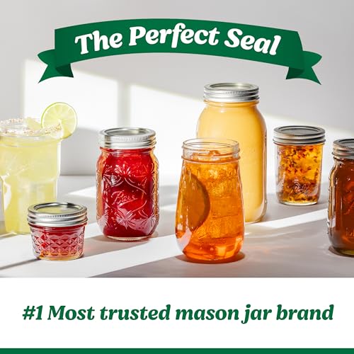 Wide Mouth Glass Mason Jars with Lids and Bands (Clear / 16 Oz (Pack of 3))