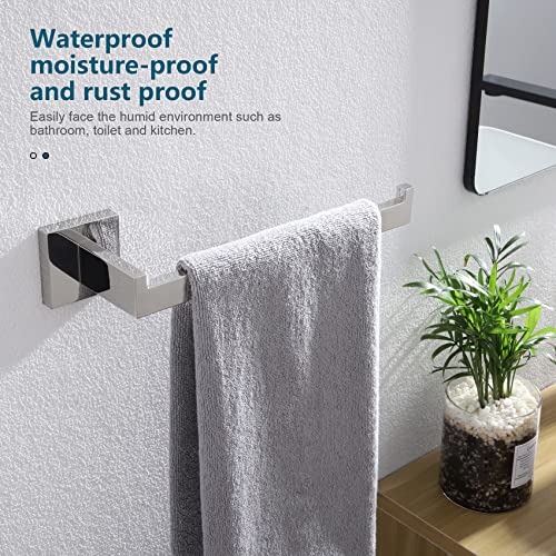 Towel Bar Shiny Chrome Hand Towel Ring Holder for Bathroom Kitchen Hardware Wall Mounted (Polished Chrome)