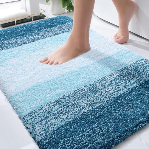 Bathroom Rugs Mat 34x21 (34" X 21" / Peacock Blue)