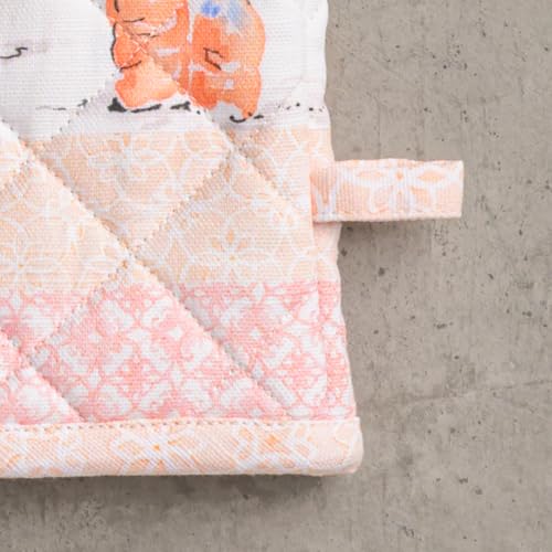 Maison d'Hermine Oven Gloves 100% Cotton Oven Mitt (013 - Bunny Party / 7.5" x 13" (Oven Mitt))