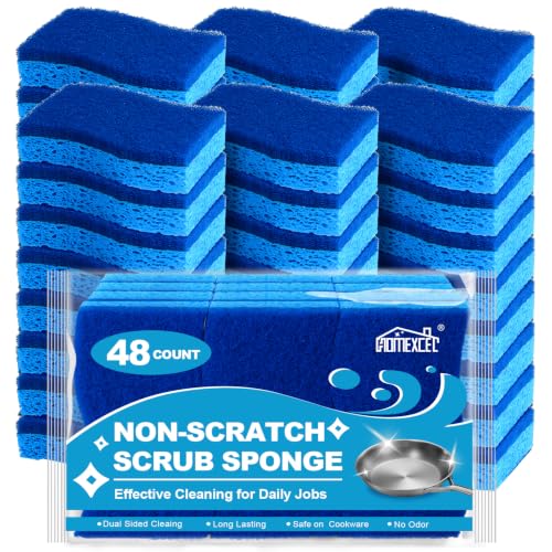 Sponges Kitchen 48 Pack (Light Blue-s Shape)