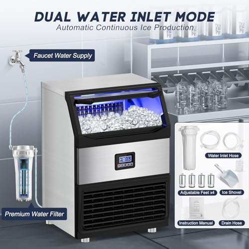 Commercial Ice Maker Machine 250LBS (Stainless Steel)