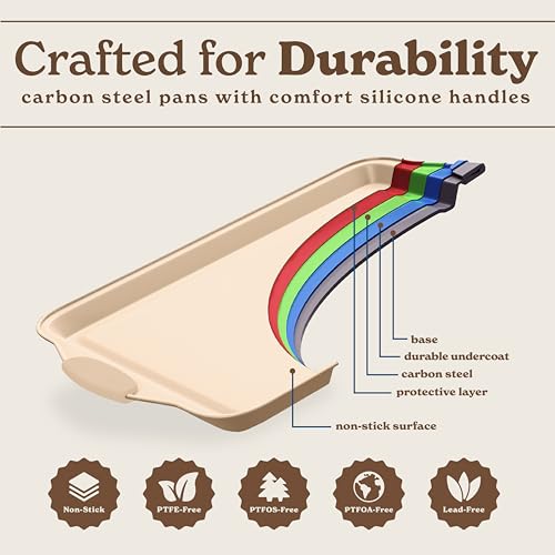 Nonstick Stackable Bakeware Set (Gold - 10 Pcs)
