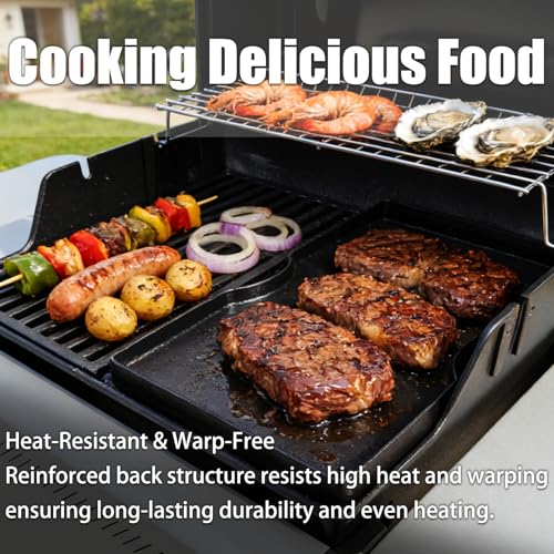 17.5 Inch Grill Griddle for Weber Spirit 200 Series (17.4" x 10.2" x 1.2")