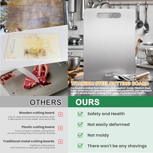 2 Pack Titanium Cutting Board (M+L)