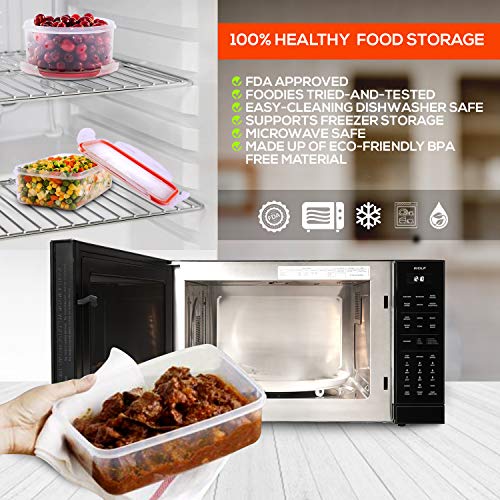 Food Storage Containers with Lids (14 PACK - RED)