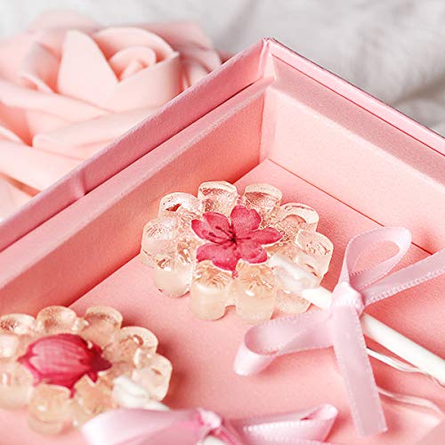 12 Capacity Silicone Cherry Blossoms Lollipop Mold Set (Cherry Blossoms Pink)