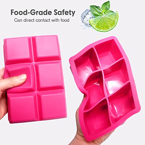 Silicone Ice Cube Trays (Dark Gray and Rose)