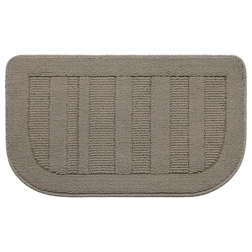 30x18 Inch Kitchen Rugs Non Slip Washable Kitchen Sink Rug (1'6" x 2'6" (Semicircular) / Taupe)