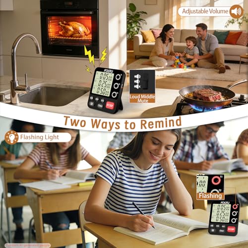 Digital Dual Kitchen Timer (YS318 Black)