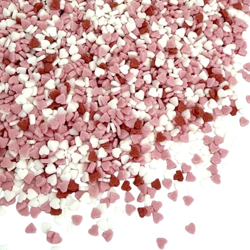 Valentine Sprinkles for Baking (Red, pink, white)