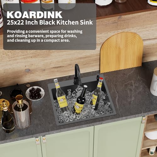 Black Kitchen And Bar Sink (25x22 Black)