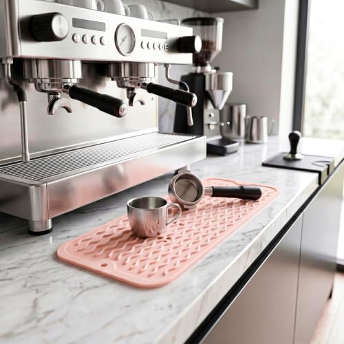 Silicone Dish Drying Mat for Multiple Usage (Pink / 17"L x 6"W)