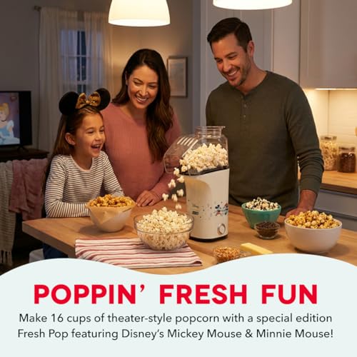 Disney Dash Mickey & Minnie Fresh Pop Popcorn Maker (Mickey & Minnie / 16 cups)