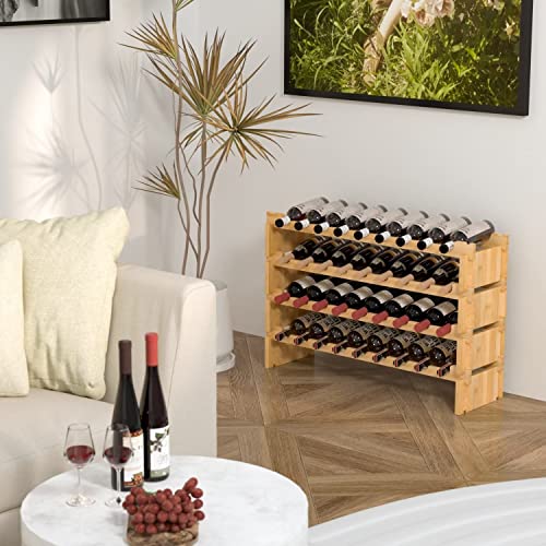 Wine Rack Freestanding Floor (Yellow)