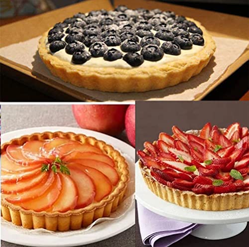 Tart Pan Set 11 & 9 Inch Tart Pans with 6Pcs 4 Inch Mini Pans ((11+9+4)Inch)