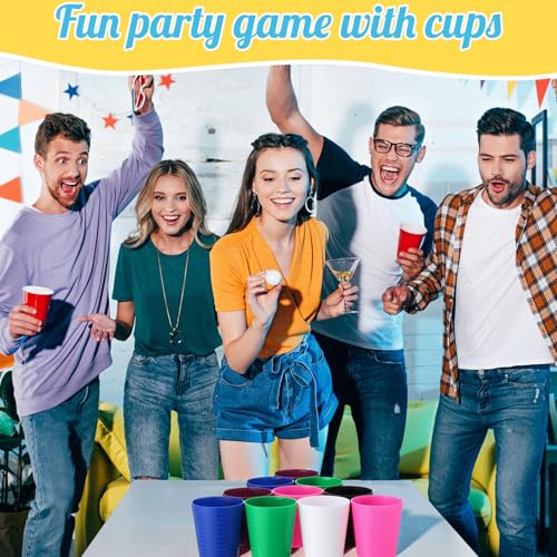 36 Pcs Kids Plastic Cups 8 oz Drinking Toddler Cups (Dark)