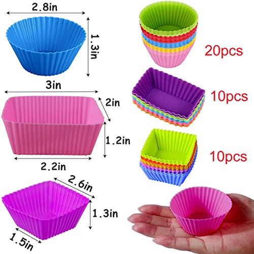 40 Pcs Silicone Lunch Box Dividers (‎Multicolor-40pcs)
