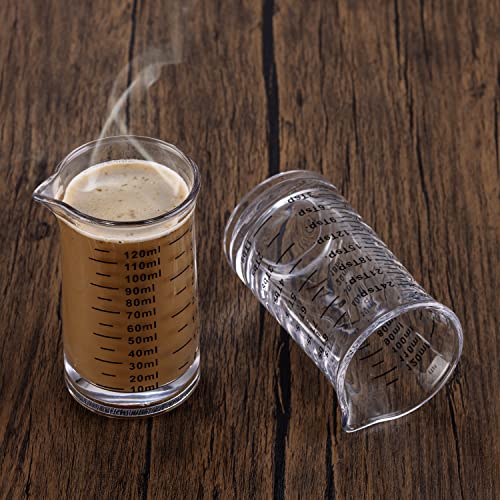 Ackers 4 Oz Glass Measuring Cup (Black(Pack of 2))