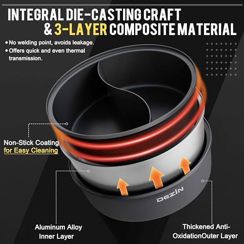 6L Hot Pot Electric with Divider (Grey)