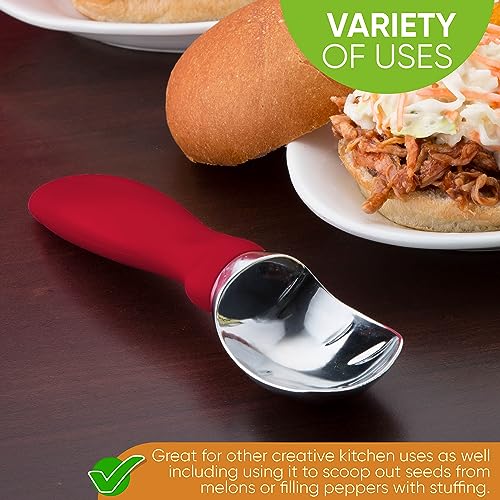 Heavy Duty Metal Ice Cream Scooper for Kitchen (2 Count)