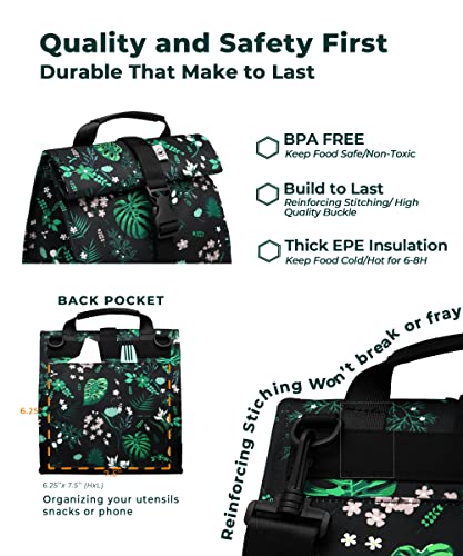 Insulated Lunch Bag Rolltop Lunch Box