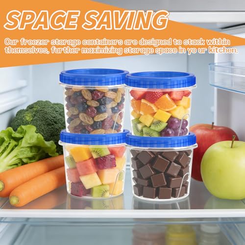 6 Pack Freezer Containers with Screw On Lids 24 Oz (24oz-6pack)