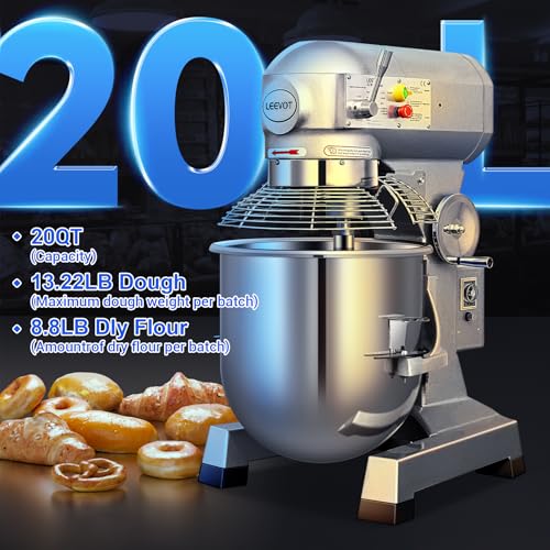 20Qt Commercial Food Mixer with Timing Function (20Quart)