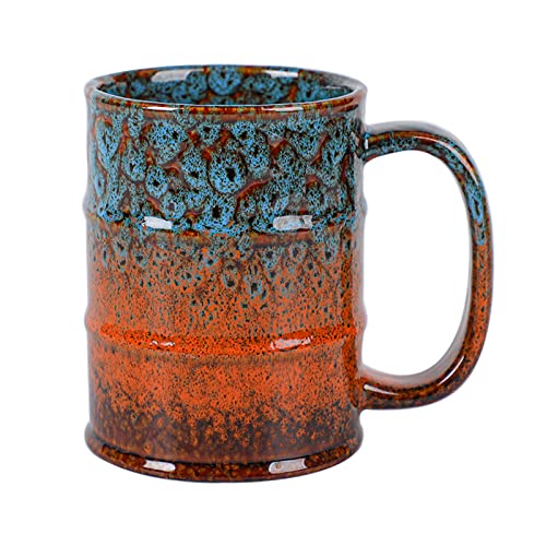 Coffee Mug 20 Oz Coffee Cups Ceramic Tea Cup Large Coffee Mug for Office and Home (Blue and Brown)