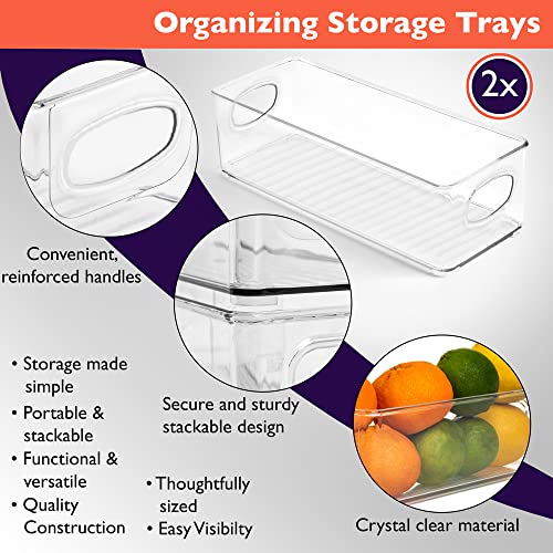Plastic Pantry Organization and Food Storage Bin (2 Pack)