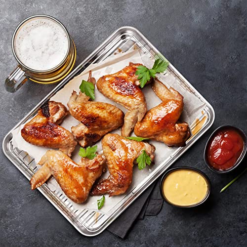 Stainless Steel Baking Sheet with Rack Set (12.4"x9.7")