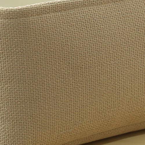 Decorative Basket Rectangular Small Storage Basket Fabric Storage Bin Organizer Basket with Handles for Clothes Storage (Beige / Small -11.8Lx7.9Wx5.2H)
