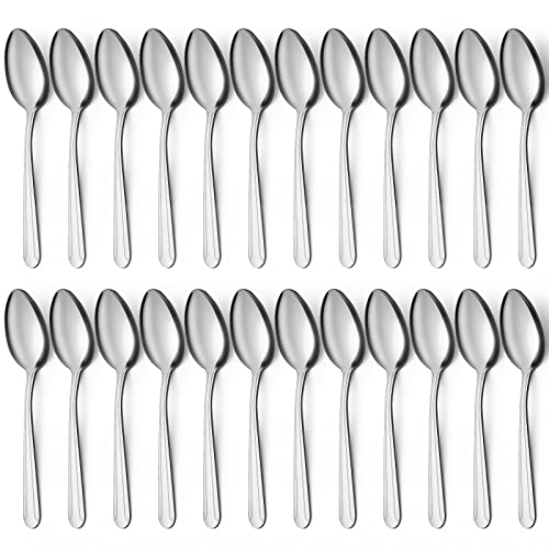 24 Pieces Spoons Set (Light Silver)