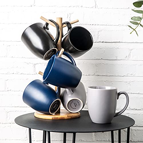 16 oz Coffee Mugs Set of 6 (Multicolor)