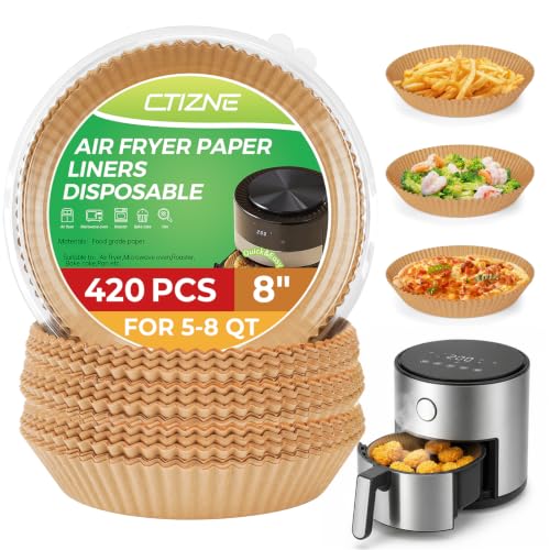 420PCS Round Air Fryer Liners Disposable for Ninja (8" Round)