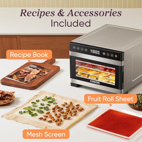 Food Dehydrator (Silver / 5 Trays (3.1ft² Drying Space))
