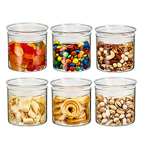 17oz Glass Jars with Airtight Lid (Clear / 5-20oz 6Pack)