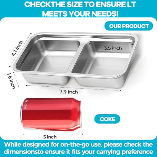 6 Pack Stainless Steel Snack Containers Reusable (4 Count)
