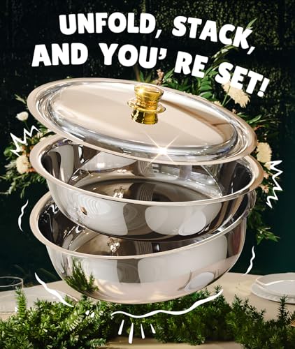 Chafing Dishes for Buffet 4 Pack (4 PACK / Gold)