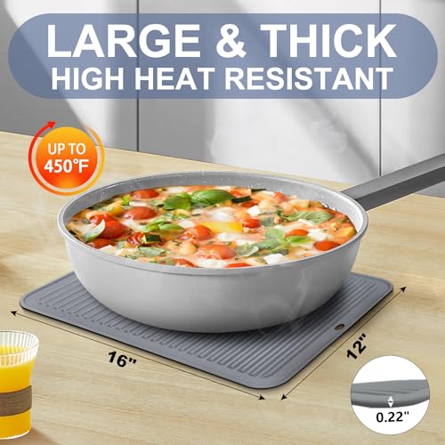 Large Silicone Trivet 16x12 Inch (2 Count)